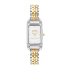 Thumbnail Image 1 of Ladies' Coach Cadie Two-Tone Watch with Rectangular White Dial (Model: 14504172)