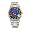 Thumbnail Image 1 of Men's Citizen Eco-Drive® Disney Sorcerer's Apprentice Mickey Two-Tone IP Watch with Blue Dial (Model: FE7064-71W)
