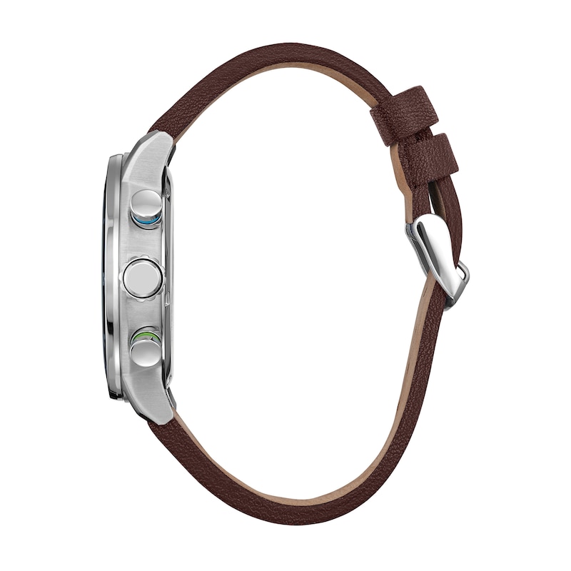 Main Image 2 of Men's Citizen Eco-Drive® Star Wars™ Luke Skywalker™ Brown Strap Chronograph Watch with Blue Dial (Model: CA0768-07W)