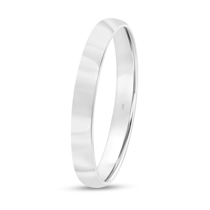 Main Image 2 of 3.0mm Engravable Low Dome Comfort Fit Wedding Band in 14K White Gold (1 Line)