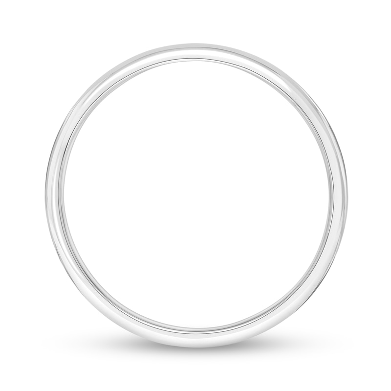 Main Image 3 of 3.0mm Engravable Low Dome Comfort Fit Wedding Band in 14K White Gold (1 Line)