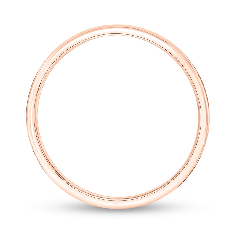 Main Image 3 of 3.0mm Engravable Low Dome Comfort Fit Wedding Band in 14K Rose Gold (1 Line)