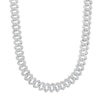 Thumbnail Image 1 of Men's 10 CT. T.W. Diamond Squared Curb Chain Necklace in 10K White Gold - 22"