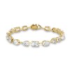 Thumbnail Image 2 of EFFY™ Collection Alternating Multi-Shape White Topaz Line Bracelet in 14K Gold