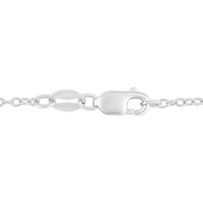 Main Image 3 of 1/20 CT. T.W. Multi-Diamond Sideways Infinity Necklace in Sterling Silver
