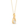 Thumbnail Image 1 of 1/8 CT. Diamond Solitaire Infinity Teardrop Pendant in 10K Gold