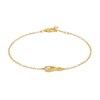 Thumbnail Image 2 of 1/8 CT. Diamond Solitaire Sideways Infinity Teardrop Bracelet in 10K Gold