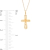 Thumbnail Image 2 of Child's Looping Cross with Heart Pendant in 14K Gold - 15"