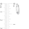 Thumbnail Image 3 of Child's Textured Octagon Hoop Earrings in Hollow 14K White Gold