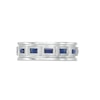 Thumbnail Image 4 of Vera Wang Men's Men’s Sideways Baguette-Cut Blue Sapphire Band in 14K White Gold