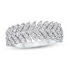 Thumbnail Image 1 of 3/4 CT. T.W. Diamond Sideways Multi-Row Chevron Band in 14K White Gold