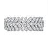 Thumbnail Image 3 of 3/4 CT. T.W. Diamond Sideways Multi-Row Chevron Band in 14K White Gold