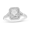 Thumbnail Image 1 of 1 CT. T.W. Diamond Octagon Double Frame Engagement Ring in 14K White Gold (H-I/I1-I2)