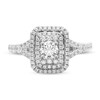 Thumbnail Image 3 of 1 CT. T.W. Diamond Octagon Double Frame Engagement Ring in 14K White Gold (H-I/I1-I2)