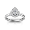 Thumbnail Image 1 of 1/2 CT. T.W. Pear-Shaped Diamond Frame with Collar Engagement Ring in 14K White Gold