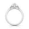 Thumbnail Image 2 of 1/2 CT. T.W. Pear-Shaped Diamond Frame with Collar Engagement Ring in 14K White Gold