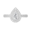 Thumbnail Image 3 of 1-1/4 CT. T.W. Pear-Shaped Diamond Double Frame Engagement Ring in 14K White Gold (I/SI2)