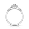 Thumbnail Image 2 of 1/2 CT. T.W. Pear-Shaped Diamond Frame Polished Braid Engagement Ring in 14K White Gold