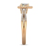Thumbnail Image 2 of 1/2 CT. T.W. Pear-Shaped Diamond Frame Wavy Split Shank Engagement Ring in 14K Rose Gold
