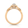Thumbnail Image 2 of 1/2 CT. T.W. Pear-Shaped Diamond Frame Polished Braid Engagement Ring in 14K Rose Gold