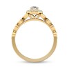 Thumbnail Image 3 of 1/2 CT. T.W. Pear-Shaped Diamond Frame Vine Shank Engagement Ring in 14K Gold