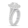Thumbnail Image 2 of 2 CT. T.W. Pear-Shaped Diamond Scallop Frame Bridal Set in 14K White Gold (I/SI2)