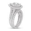 Thumbnail Image 2 of 2 CT. T.W. Pear-Shaped Diamond Frame Double Row Bridal Set in 14K White Gold (I/SI2)