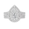 Thumbnail Image 3 of 2 CT. T.W. Pear-Shaped Diamond Frame Double Row Bridal Set in 14K White Gold (I/SI2)