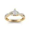 Thumbnail Image 1 of 3/4 CT. T.W. Pear-Shaped Diamond Wavy Twist Shank Engagement Ring in 14K Gold