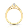 Thumbnail Image 2 of 3/4 CT. T.W. Pear-Shaped Diamond Wavy Twist Shank Engagement Ring in 14K Gold