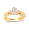 Thumbnail Image 0 of 3/8 CT. T.W. Pear-Shaped Diamond Frame Bypass Bridal Set in 14K Gold (I/SI2)