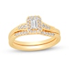 Thumbnail Image 1 of 3/8 CT. T.W. Emerald-Cut Diamond Frame Bypass Bridal Set in 14K Gold (I/SI2)