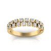Thumbnail Image 1 of 1/2 CT. T.W. Diamond Checkered Double Row Band in 10K Gold