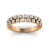 Thumbnail Image 1 of 1/2 CT. T.W. Diamond Checkered Double Row Band in 10K Rose Gold