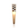 Thumbnail Image 3 of 1/2 CT. T.W. Diamond Checkered Double Row Band in 10K Rose Gold