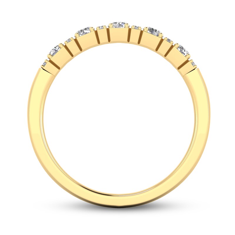 Main Image 3 of 3/8 CT. T.W. Diamond Alternating Duos Band in 10K Gold