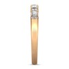 Thumbnail Image 2 of 3/8 CT. T.W. Diamond Alternating Duos Band in 10K Rose Gold