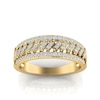 Thumbnail Image 1 of 1/3 CT. T.W. Diamond Edge Slanted Duos Band in 10K Gold
