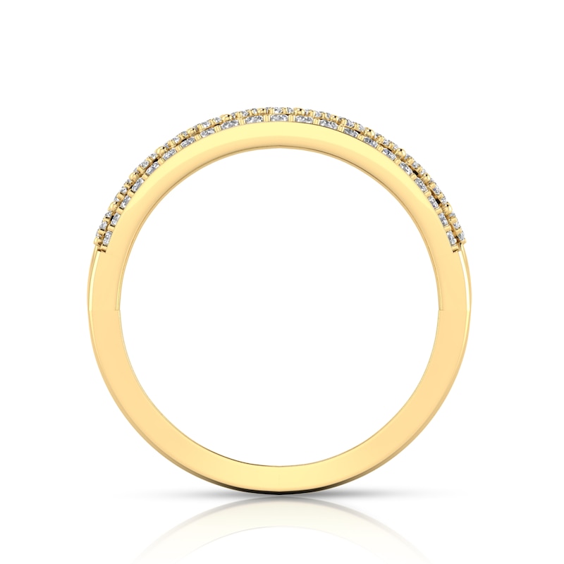 Main Image 2 of 1/3 CT. T.W. Diamond Edge Slanted Duos Band in 10K Gold