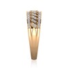 Thumbnail Image 3 of 1/3 CT. T.W. Diamond Edge Slanted Duos Band in 10K Rose Gold