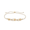 Thumbnail Image 1 of Oro Diamante™ Interlocking Paperclip-Style Bolo Bracelet in Hollow 14K Two-Tone Gold - 9"