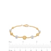 Thumbnail Image 4 of Oro Diamante™ Graduating Brilliance Bead Bracelet in Hollow 14K Two-Tone Gold - 7.5"