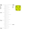Thumbnail Image 3 of 7.0mm Faceted Cushion-Shaped Peridot Stud Earrings in Sterling Silver