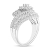 Thumbnail Image 2 of 2 CT. T.W. Multi-Diamond Layered Bypass Ring in 14K White Gold