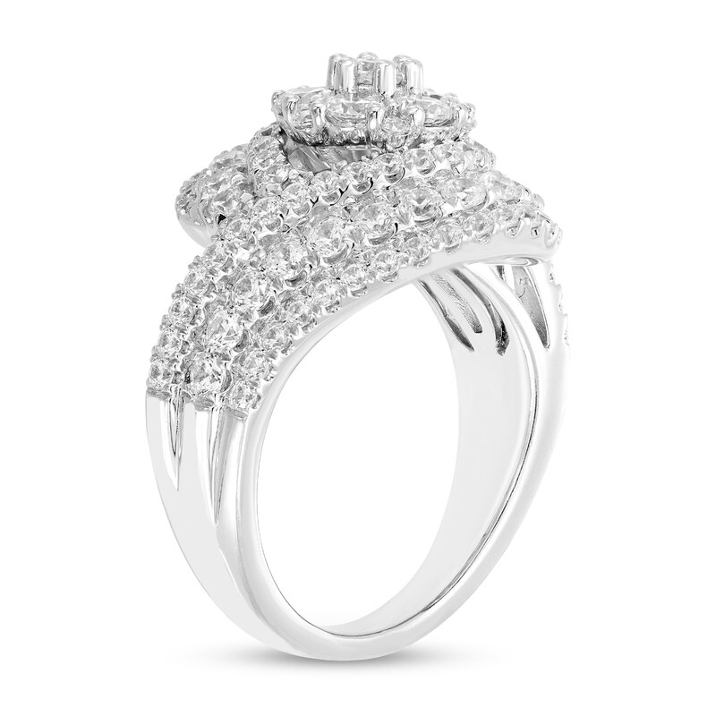 Main Image 2 of 2 CT. T.W. Multi-Diamond Layered Bypass Ring in 14K White Gold