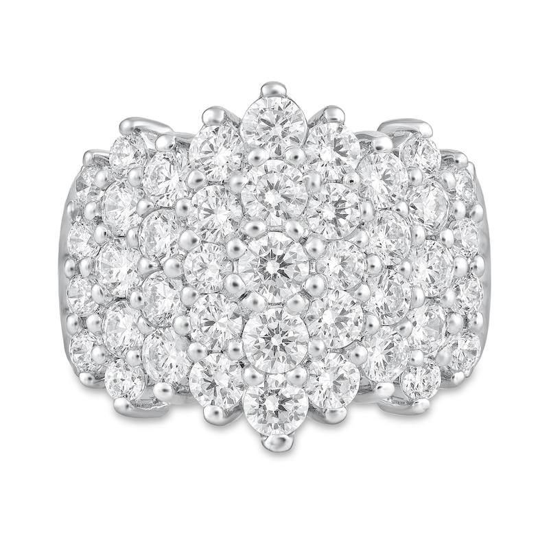 Main Image 3 of 3 CT. T.W. Diamond Multi-Row Chevron Ring in 14K White Gold