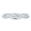 Thumbnail Image 3 of 1/2 CT. T.W. Diamond Toi et Moi Split Shank Ring in 14K White Gold (I/I2)