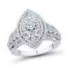 Thumbnail Image 1 of 1 CT. T.W. Marquise Multi-Diamond Layered Engagement Ring in 10K White Gold