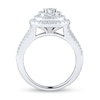 Thumbnail Image 2 of 1 CT. T.W. Diamond Layered Frame Multi-Row Engagement Ring in 10K White Gold