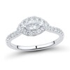 Thumbnail Image 0 of Sideways 3/4 CT. T.W. Marquise-Cut Diamond Frame Ring in 14K White Gold (I/SI2)